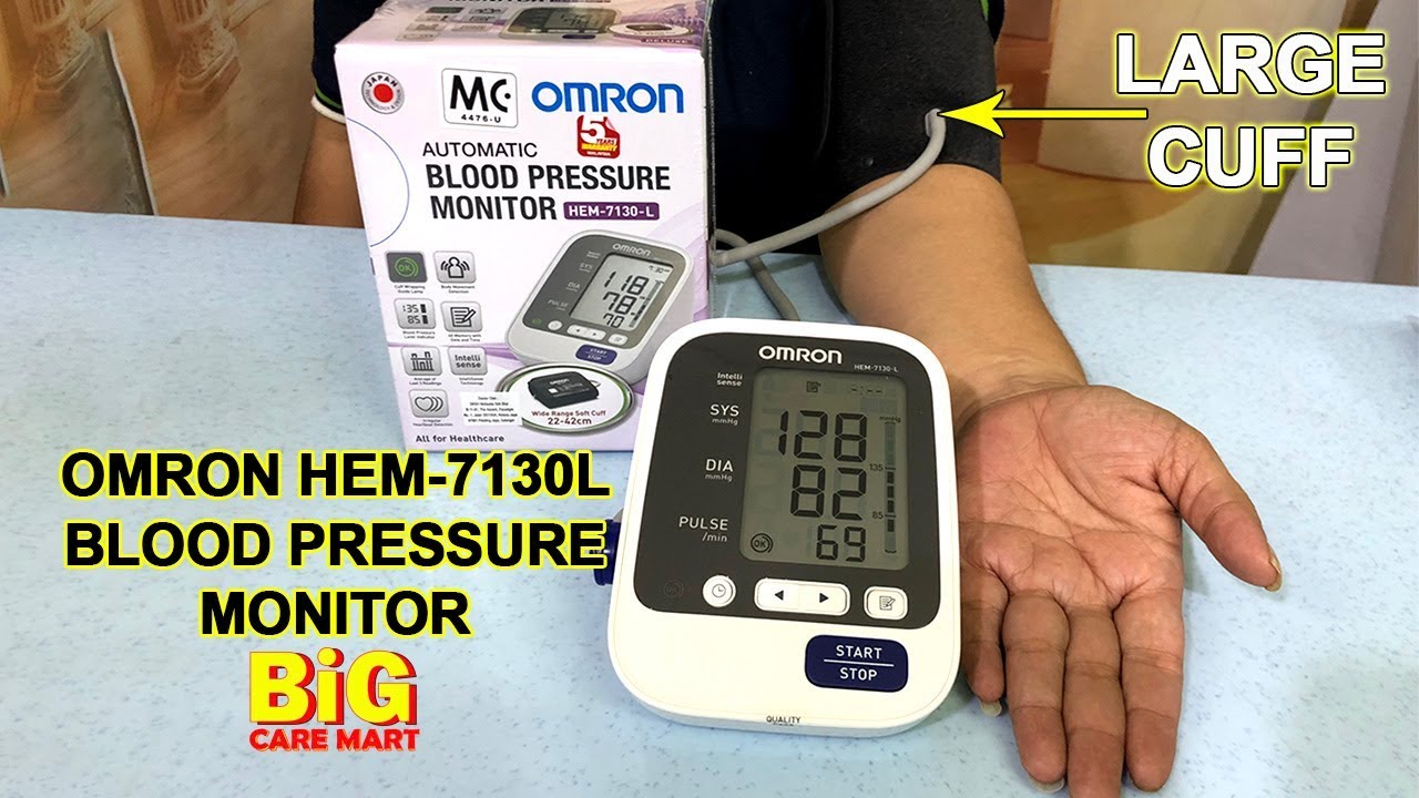 Omron Hem 7130l Blood Pressure Monitor Large Cuff For Larger Arms