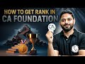 How to Get Rank in CA Foundation?🤔🔥