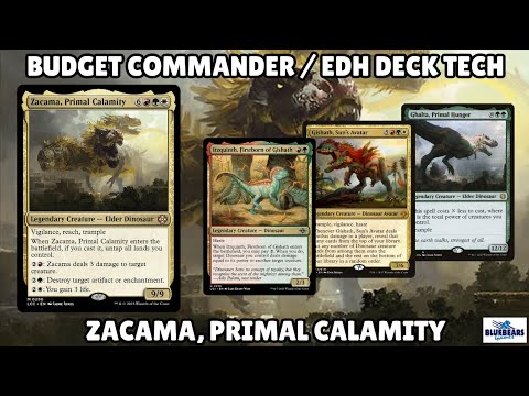 mtg budget dinosaur commander deck Zacama, Primal Calamity | Mtg budget Commander deck tech | Dinosaurs |  trample