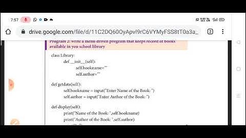 Menu driven program 12th computer