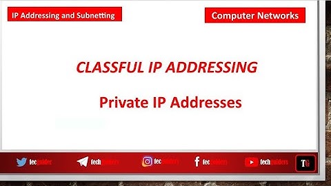 Private  IP AddressesIClassful IP Addressing