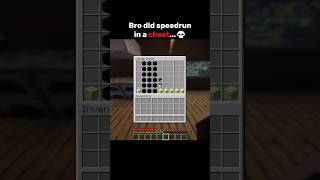 Bro Built an ENTIRE Speedrun Inside One Chest #minecraft #funny #shorts