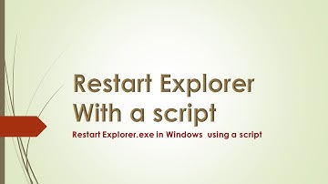 How to restart explorer with a script