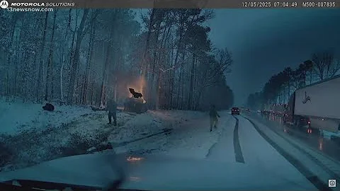 Virginia state trooper rescues man from burning car