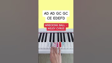 Thumbnail of Wrecking Ball - Miley Cyrus (Piano Tutorial) #wreckingball #wreckingballmileycyrus #easypiano