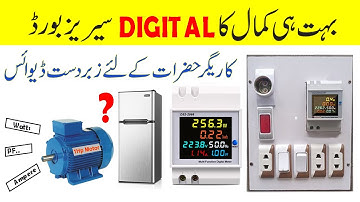 6 in 1 Smart Digital Volt Ampere PF HZ Meter | Series Board With Mult Function Digital Meter