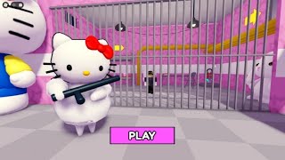 🎀 HELLO KITTY BARRY'S PRISON RUN! (Obby) #roblox #scaryobby