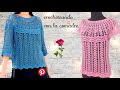 ⭐⭐⭐⭐⭐ tutorial blusa LUISITA a crochet puntada ramitas parte #2 crocheteando con la comadre