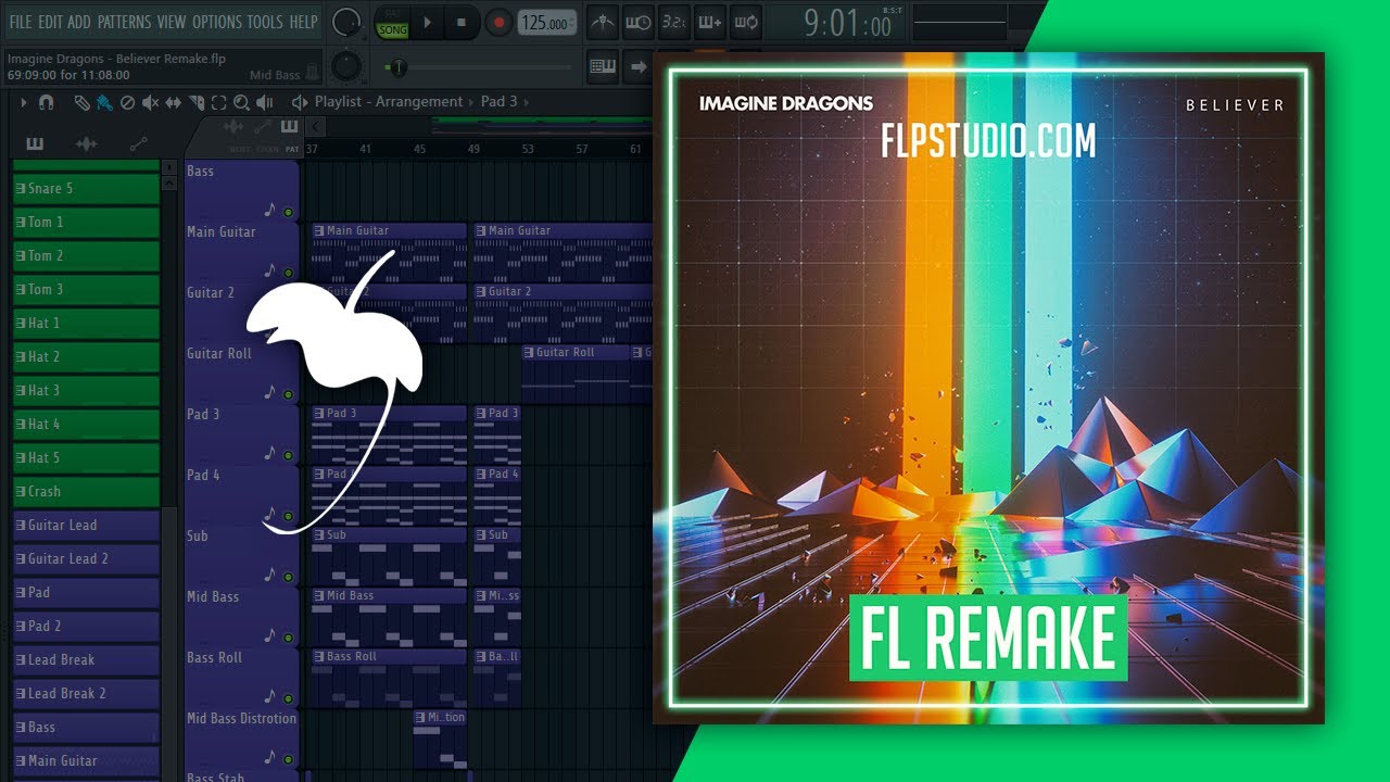 Imagine Dragons - Believer Logic Pro Remake (Dance Template) – logicxx