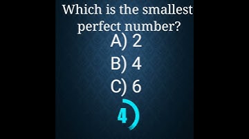 Which is the smallest perfect number?||Gk with Prima||