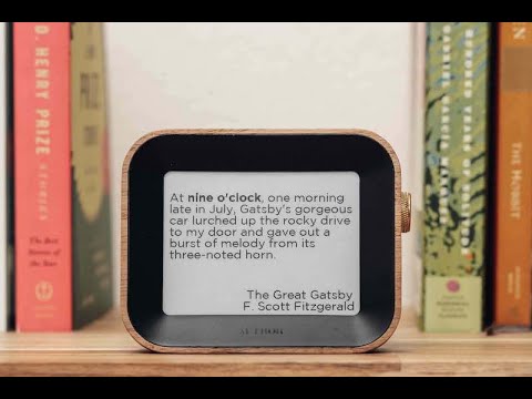 Watch the Author Clock in action, the only clock that uses quotes from books to tell the time. Available now on Kickstarter.