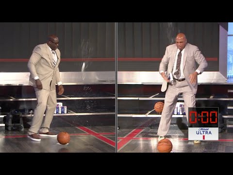 Watch Shaq & Chuck Fail At The Basketball Beer Bounce Challenge | Inside The NBA