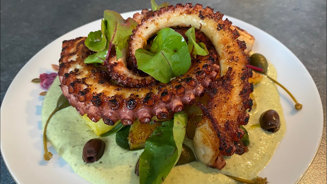 Salade de poulpes Grillés croustillant