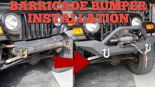 Player Profile Jeep Wrangler TJ - "Barricade Trail Force HD Front Bumper" - Installation