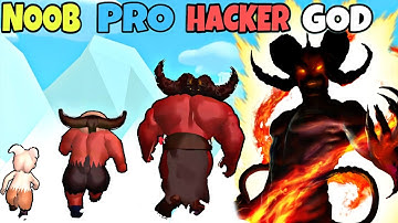 NOOB vs PRO vs HACKER vs GOD in Monster Evolution Run