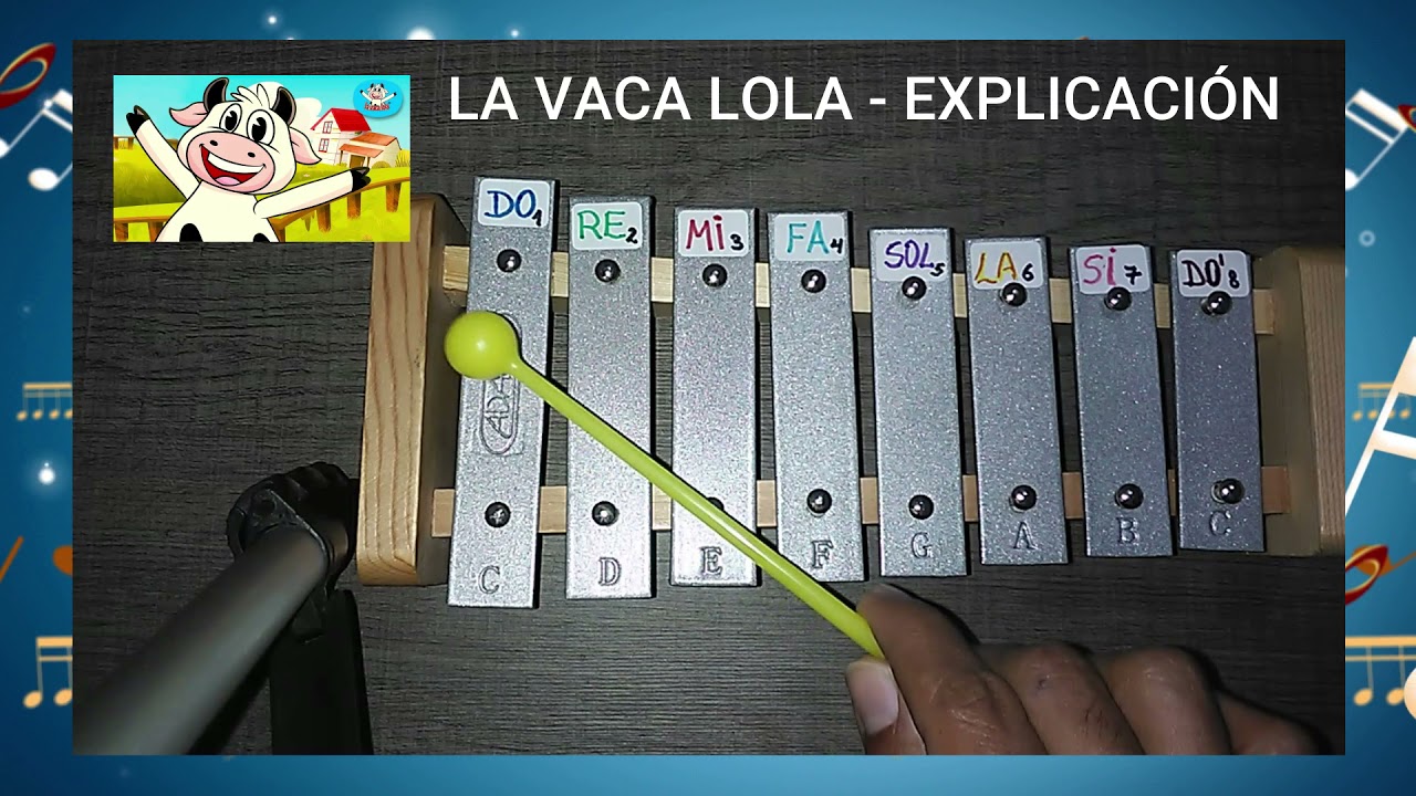 LA VACA LOLA -  #tutorial - #metalófono #xilofono #viralvideo #youtubevideo  #musicadeniños 