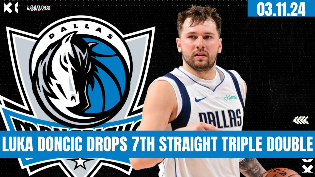 LUKA DONCIC DROPS 7TH STRAIGHT TRIPLE DOUBLE VS PISTONS GAME HIGHLIGHTS ...