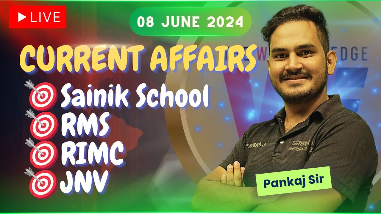 Current Affairs Week 2, June : RMS | RIMC | Sainik School | RMS JNV