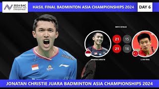 Hasil Final Badminton Asia Championships 2024. Jonatan Christie Juara Asia #bac2024