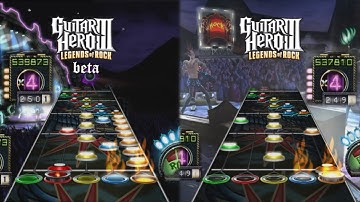 Guitar Hero 3 Beta - "Through The Fire and Flames" Chart Comparison (Expert Guitar)