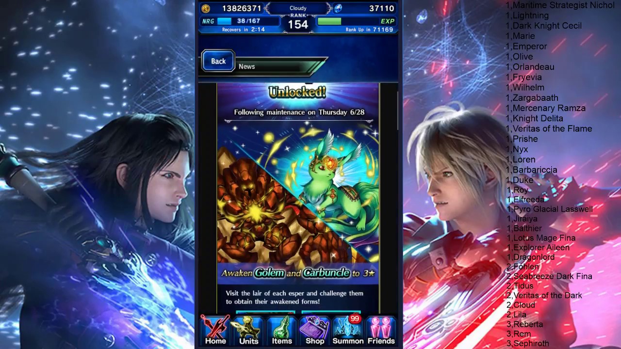 Anniversary Update! + Reminder Maintenance is 2 Hours Earlier Than Usual!! [FFBE Global]