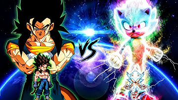 Vegito Ikari SSJ4 (New) VS Sonic (all form) in Jump Force Mugen