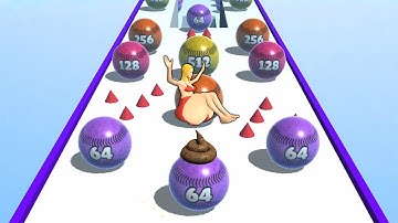 Ball Merge 2048 ! Ball Run Game All Levels Gameplay (23-28) android, iOS