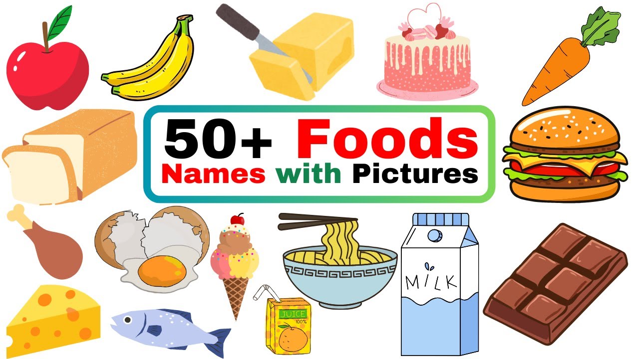 50 Foods Name In English With Pictures | Foods Vocabulary | Learn English Vocabulary