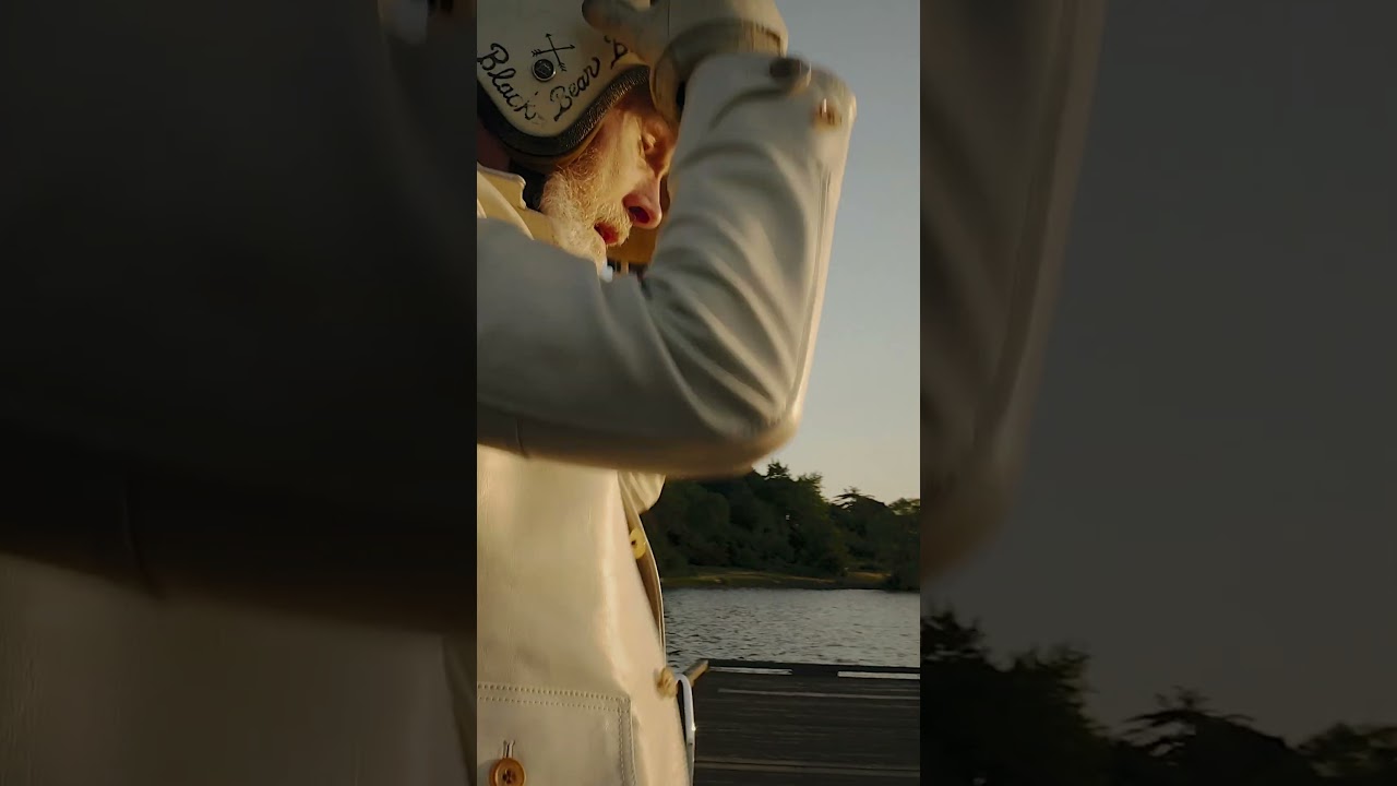 Black Bear Brand WHITE IVORY leather jacket and corduroy shorts short