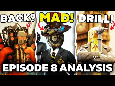 CLOCK MAN MEET DRILL MAN!? - Episode 8 SKIBIDI TOILET MULTIVERSE ALL Easter Egg Analysis Theory