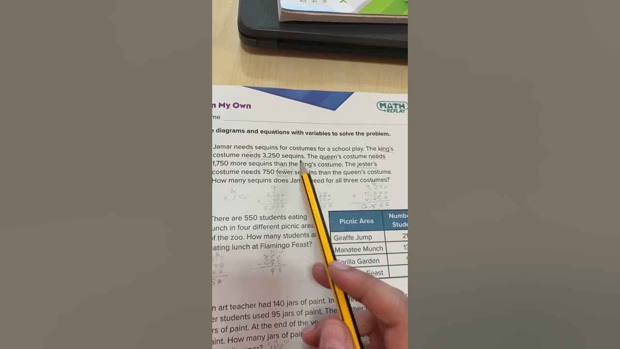 Reveal Math grade 4 Lesson 3-8 Represent and solve multi step problems