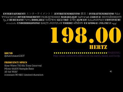 198 Hz 1 Hz Interval Sine Pure Tone Frequency 441000 Sample Stereo