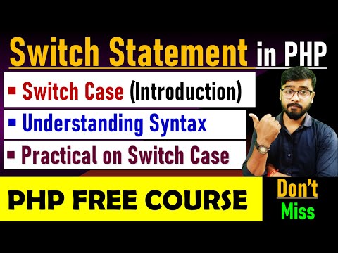 Switch Case Statements in php | PHP Switch Statement Tutorial in Hindi | PHP Tutorial