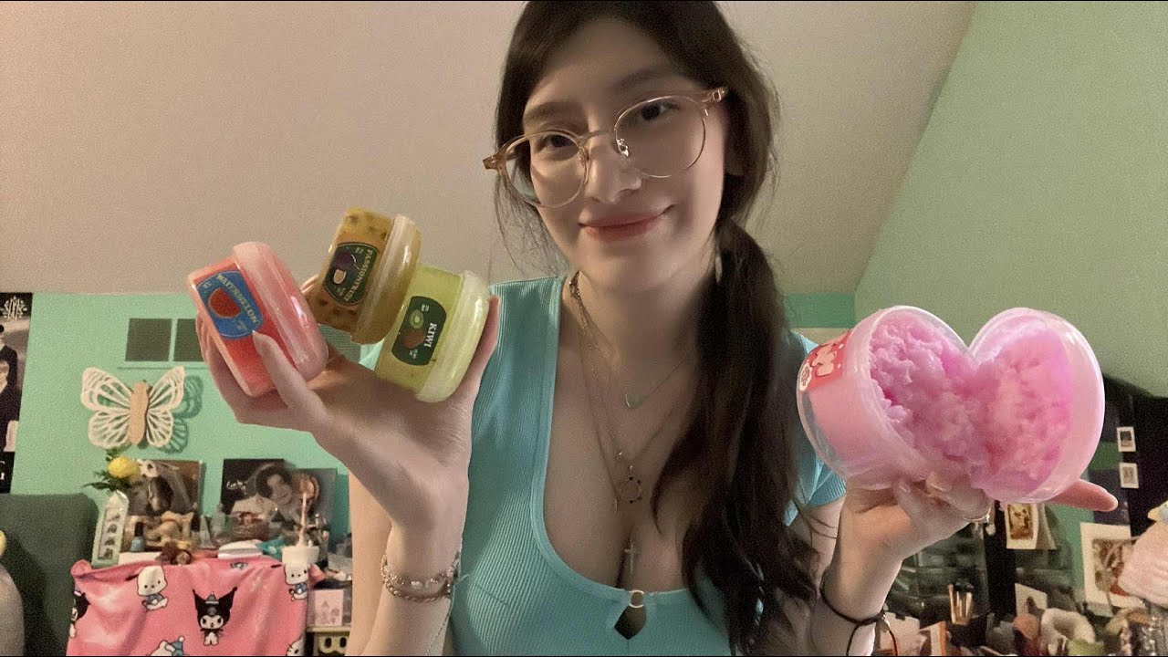 ASMR Slime Sounds With Some Soft Speaking And Whispering