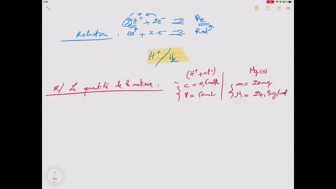 Exercices Les Suivi temporel d'une transformation chimique-partie 2
