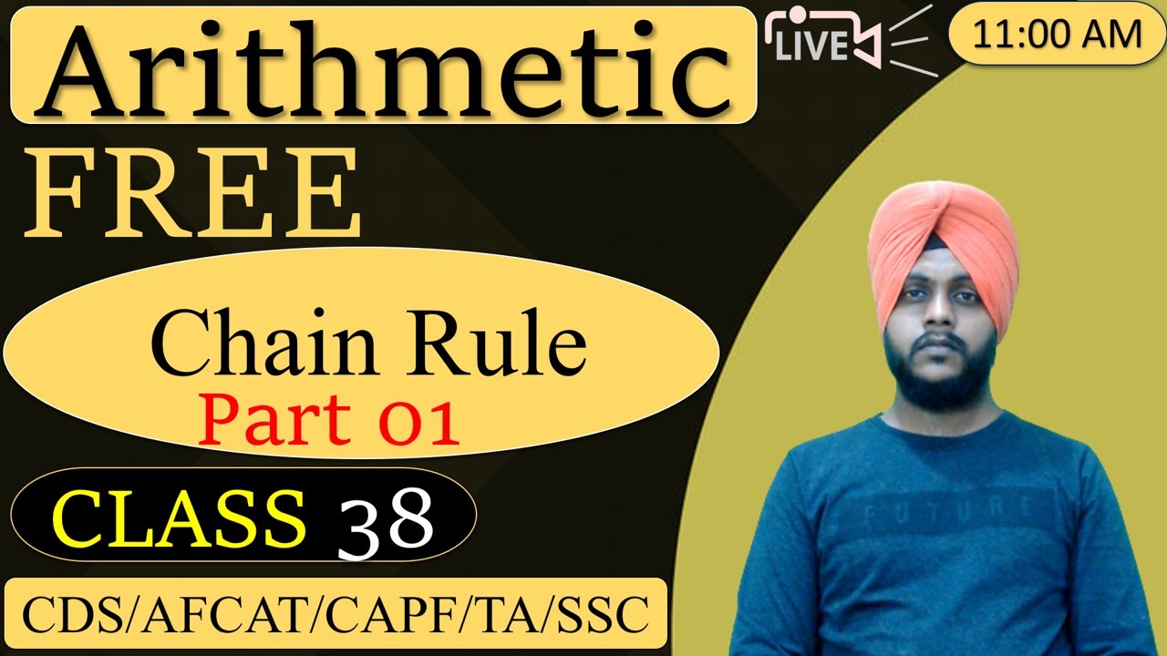 AFCAT 2 2022 - Maths || Chain Rule (Part 1)|Class 38 ||by Balwinder Singh 