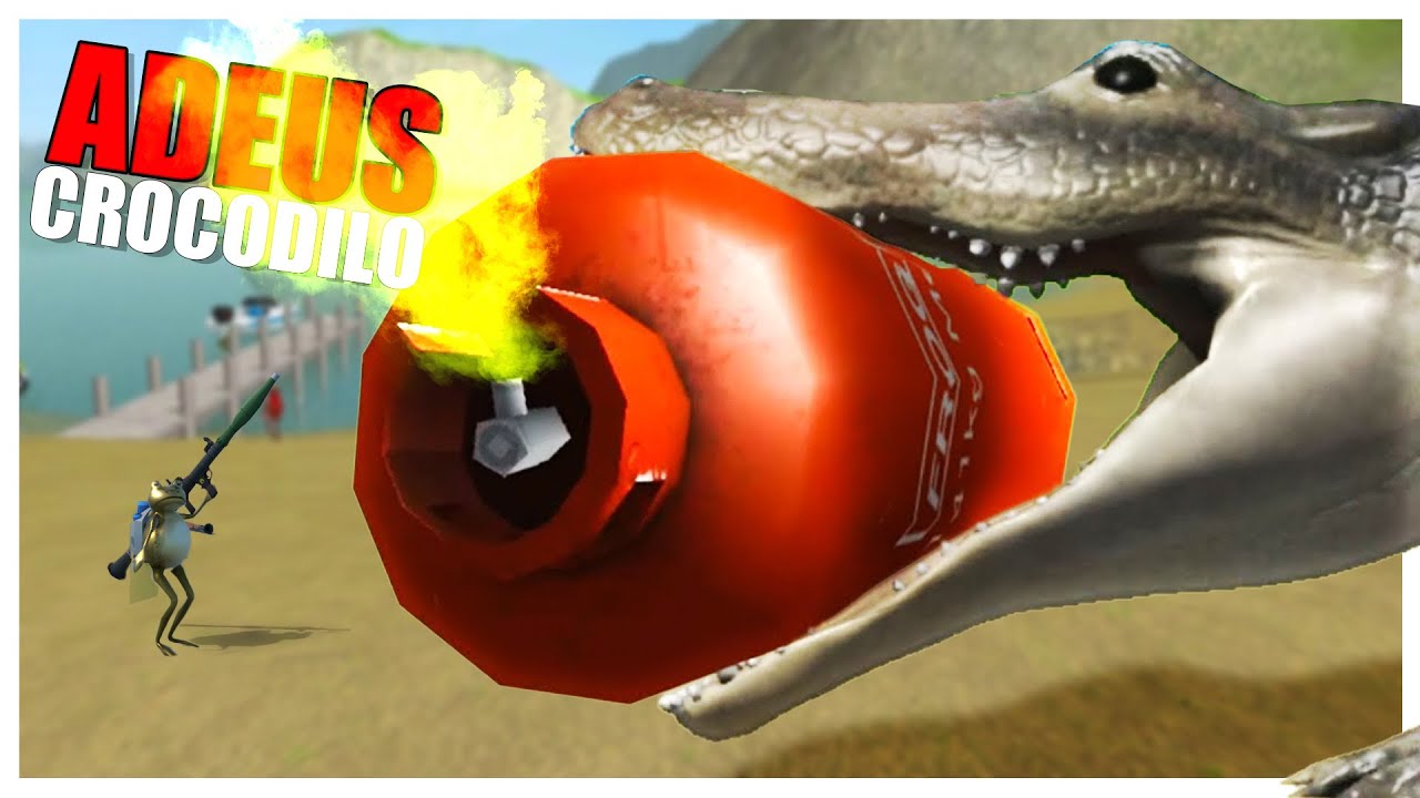 Botando BUTIJÃO DE GAZ GIGANTE no JACARÉ GIGANTE no Amazing Frog