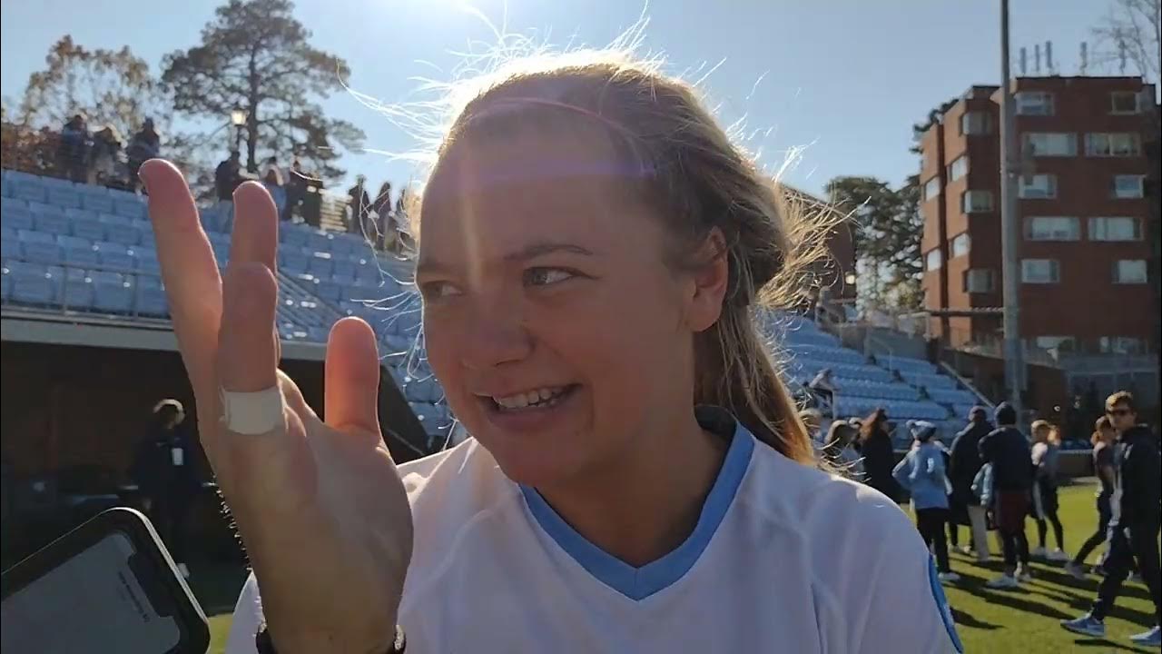 UNC's Avery Patterson talks about the BYU game after getting two key