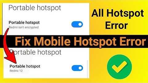 Portable hotspot isn