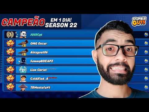 SEASON 22 🔥 TOP 1 DO MADEIRA AO CAMPEÃO EM 6 HORAS 🤩 NO COMEÇO DA TEMPORADA 🤯 NO STUMBLE GUYS 2026!