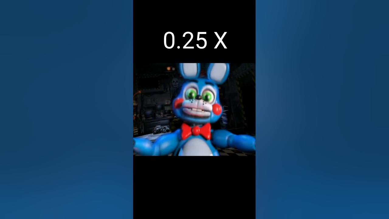 FNaF 2 - Withered Freddy Jumpscare 0.25x - 2x speed 