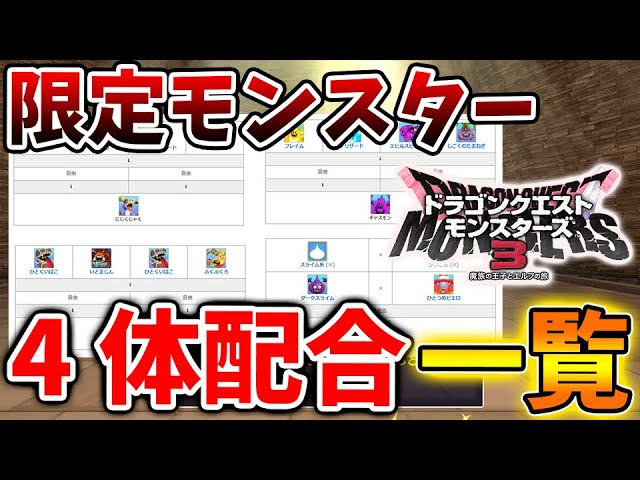 ドラクエモンスターズ3】4体配合がマジで最強過ぎる、、特別な配合で