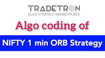 How to code 1 min ORB Strategy | Nifty Options | Tradetron | Algo coding in Tamil | Algo trade