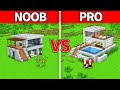 Jj family  mikey family  noob vs pro  modern house build challenge in minecraft