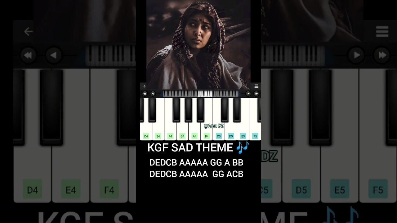 KGF SAD THEME MOTHER'S BGM 🎶 | EASY PIANO 🎹 TUTORIAL WITH NOTES | RAVI BASRUR