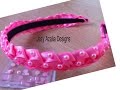 Ribbon art No; 5/beaded ribbon headband decor.