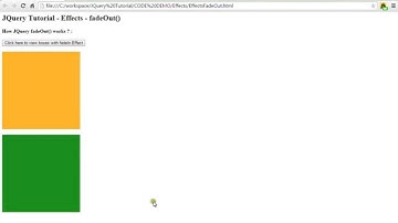 JQUERY EFFECTS FADEOUT METHOD DEMO