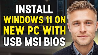 How to Install Windows 11 on a New PC With USB MSI BIOS (2026) | Step by Step ✅