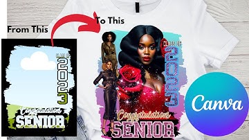How To Use This Canva Frame For Graduation Shirts #canvaframes #gradseason #draganddrop