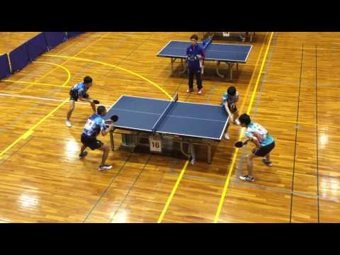 2017.3.11 加藤澄男杯 ダブルス 木造・高見（愛工大名電） ５回戦 対平田・高橋（朝日大） 第２セット